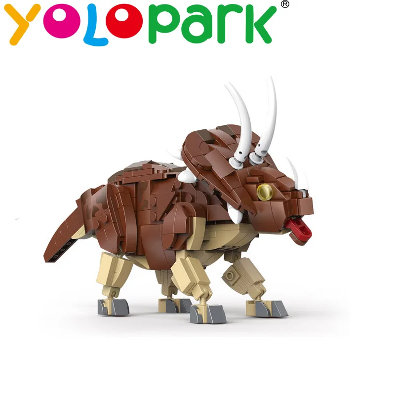 Newly Designed Toys DIY  MULTIFICENCE-TRICERATOPS Bull Block Sets Ornament Building Block Sets