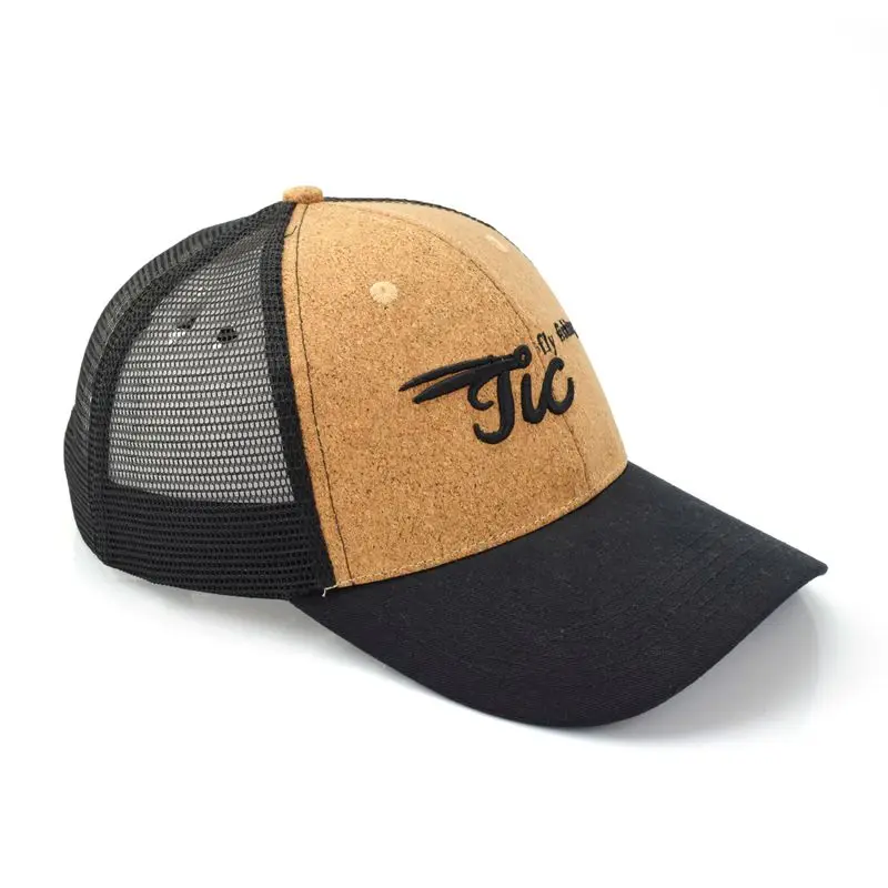 Custom Outdoor Fly Fishing Baseball Sports Hat Wood Grain Fabric Cap 3D Embroidery Sunshade Trucker Hat