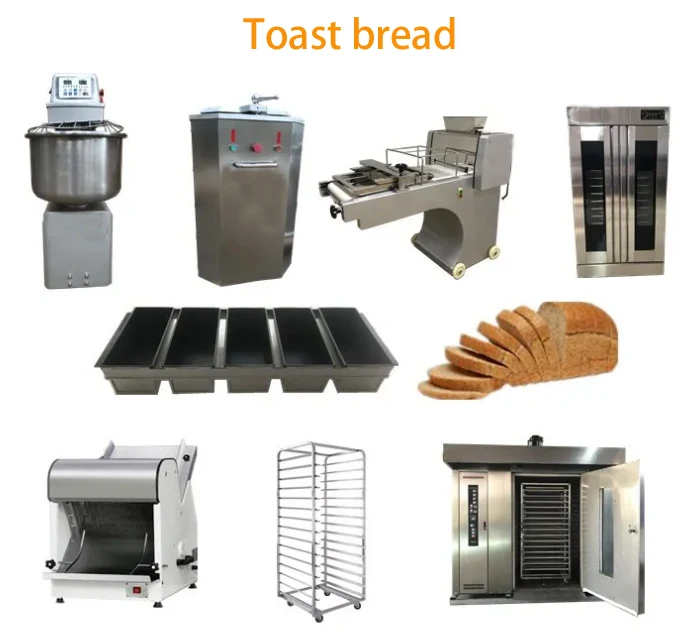 Complete Automatic French Baguette Loaf Toast Bread Production Line Forming and Baking Plant Bakery Factory Use
