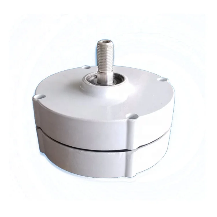 DC brushless outer rotor 1kw300rpm wind turbine, disk permanent magnet car mounted endurance generator