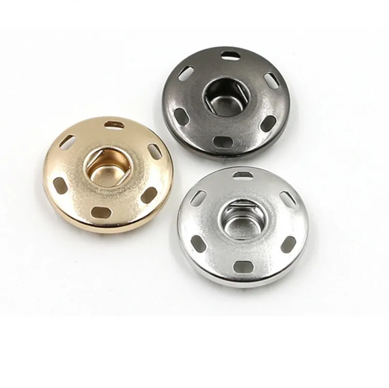 
sew-on metal popper two parts metal snap button press metal popper snap button 