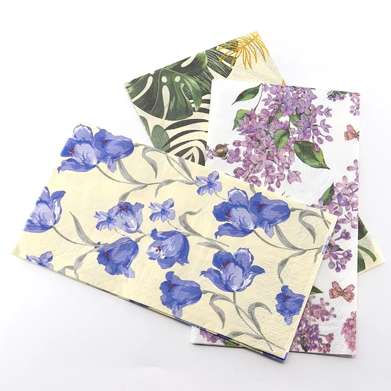 Custom Printed 3ply Pure Cellulose Cocktail Napkin Luncheon Napkin Dinner Napkin