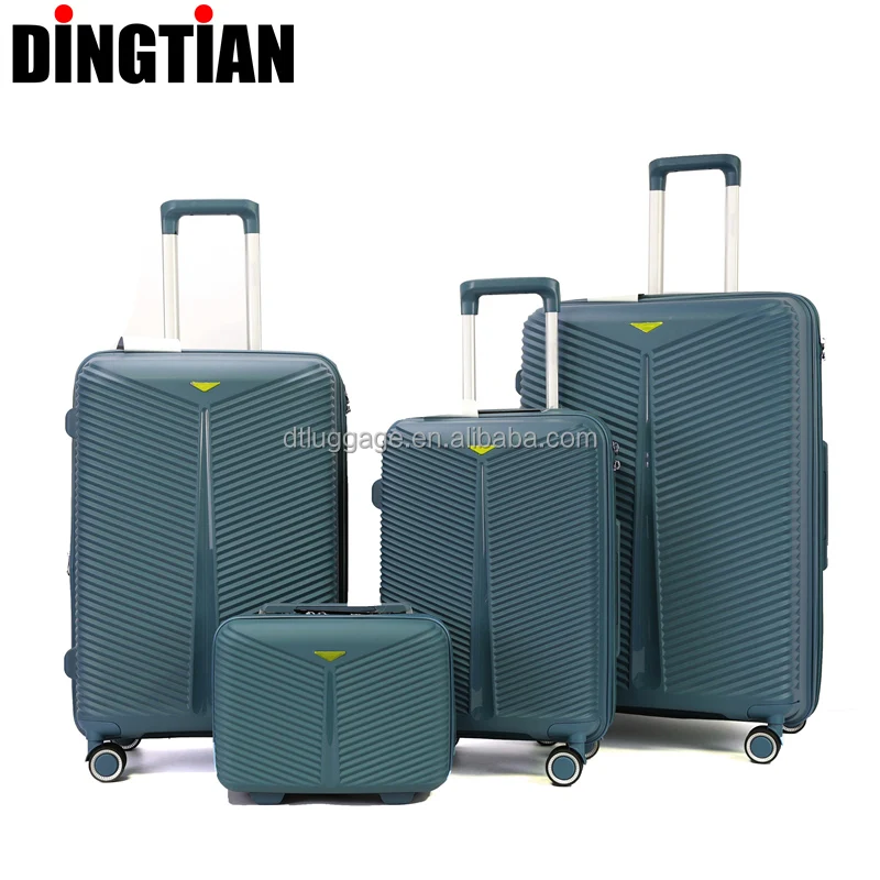 wholesale products Custom Maletas De Viaje Hard Shell PP Travel  Trolley  Luggage Travel Suitcase Sets of 4 make up bag