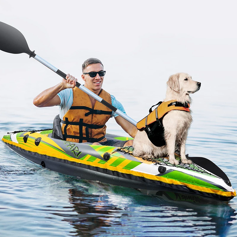 2 Person Inflatable Kayak Recreational Touring Portable Tandem Kayak 600lbs Capacity fanatics piccolo kayak a pedali