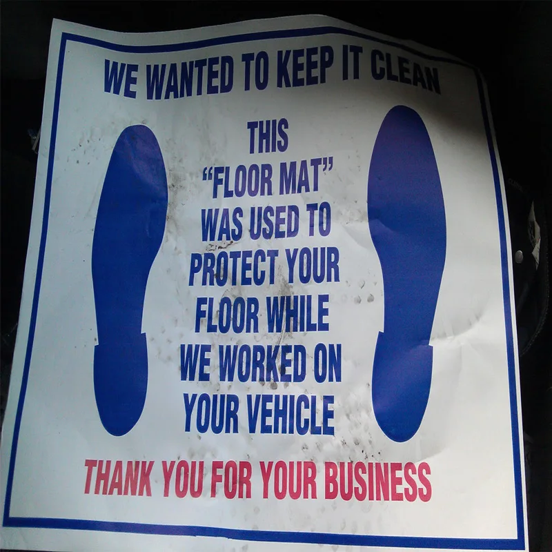 custom great quality disposable plastic car floor mat waterproof pe floor mat for cars