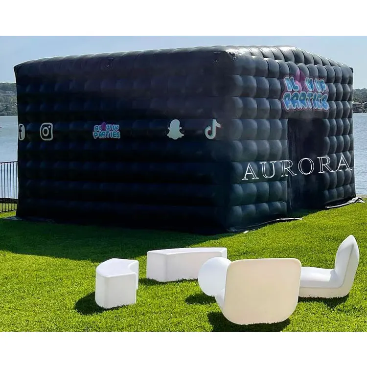 Wholesale black and customized inflatable tent oxford or PVC  inflatable camping tent bar tent for event
