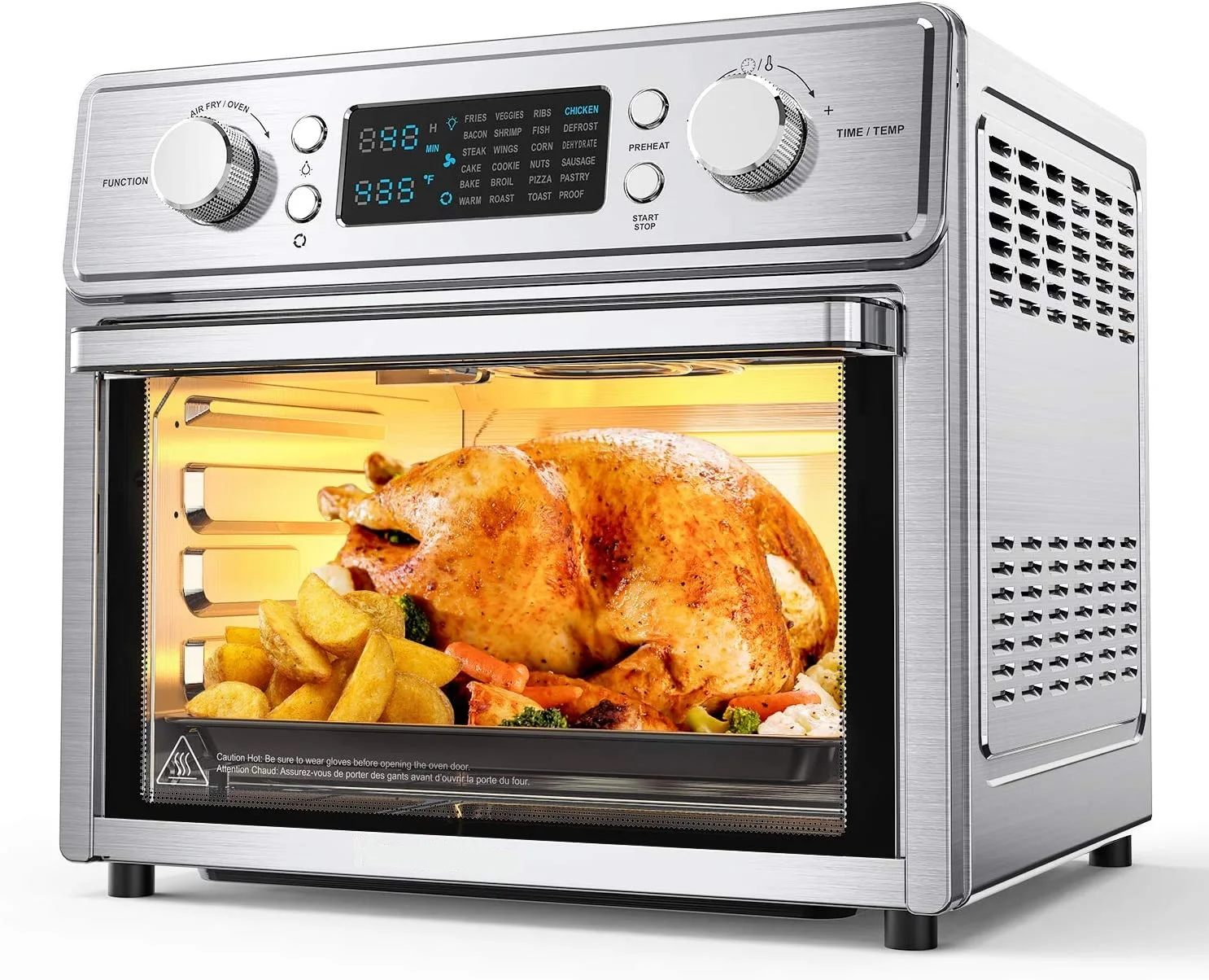 25L Big Capacity and 1700W High-Power Chinese Factory Wholesale Digital Air Fryer Oven