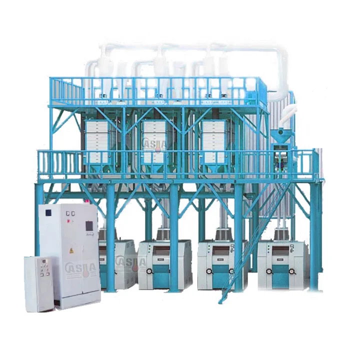 1T 1ton 2T 2ton per hour Pneumatic Maize Flour Mill Machine
