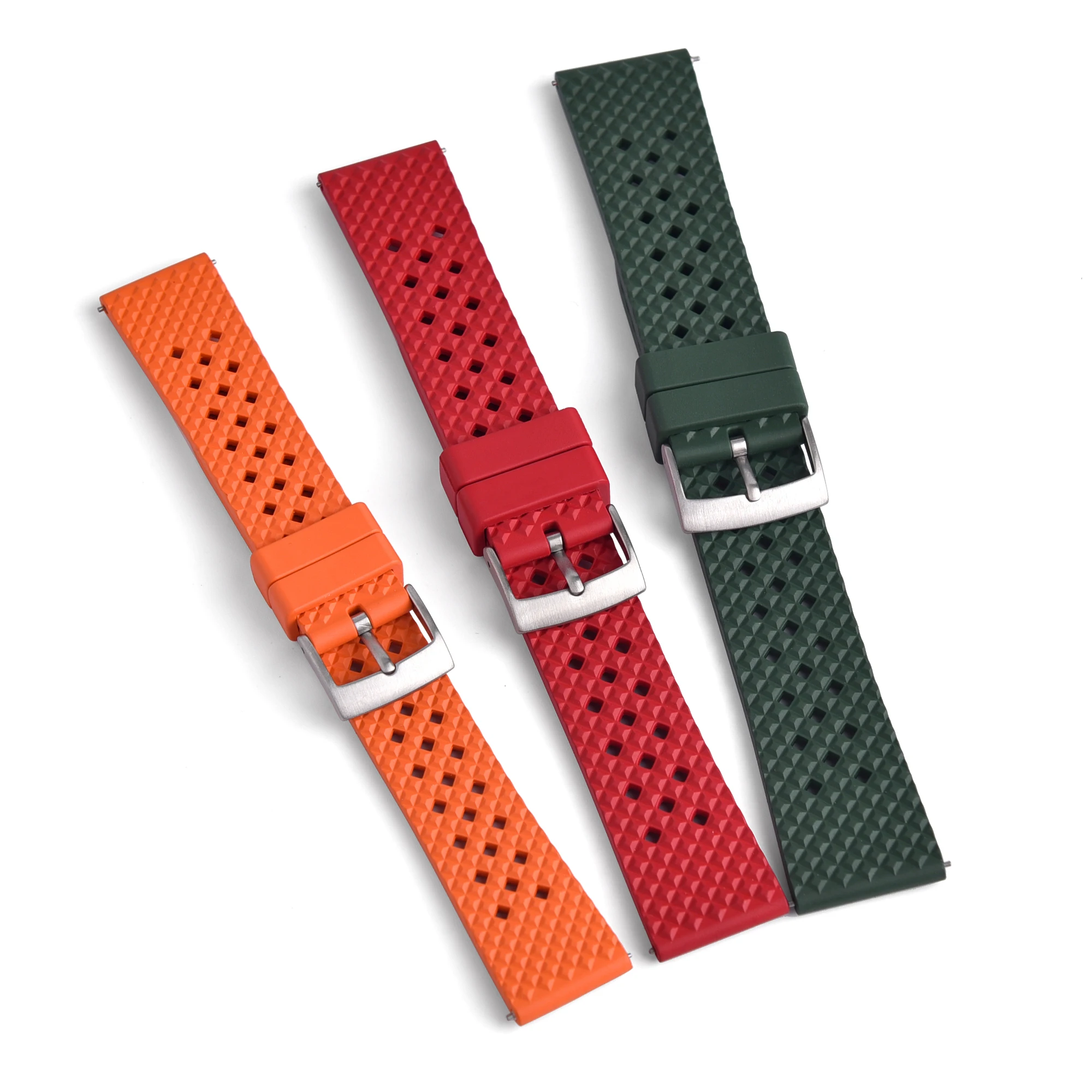 JUELONG Waterproof FKM Rubber Watch Strap 20mm 22mm Quick Release Premium Quality Fluorine Rubber Watch Band