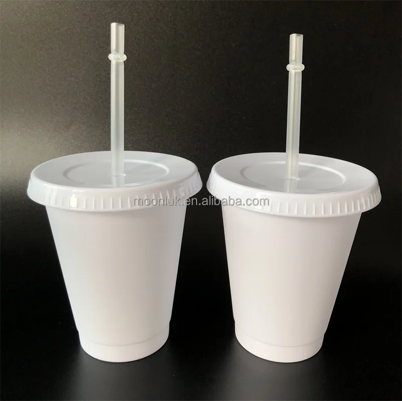 Factory wholesale 16oz white tumbler plastic cups restaurant