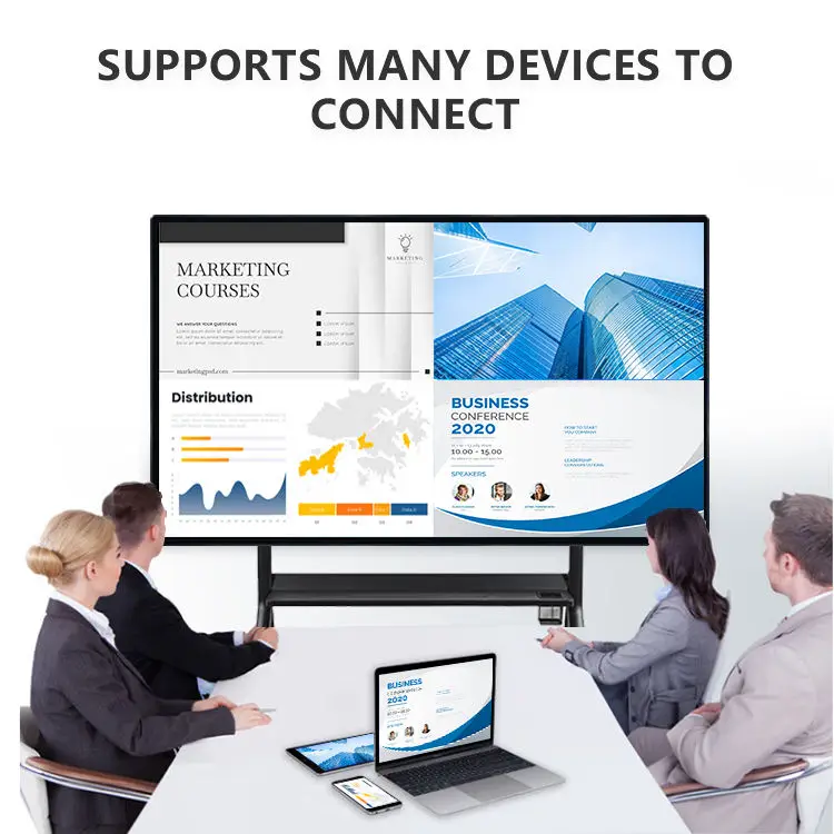 Optional 32 43 49 55 65 inch 1080p tft lcd smart touch screen display monitor interactive boards panel