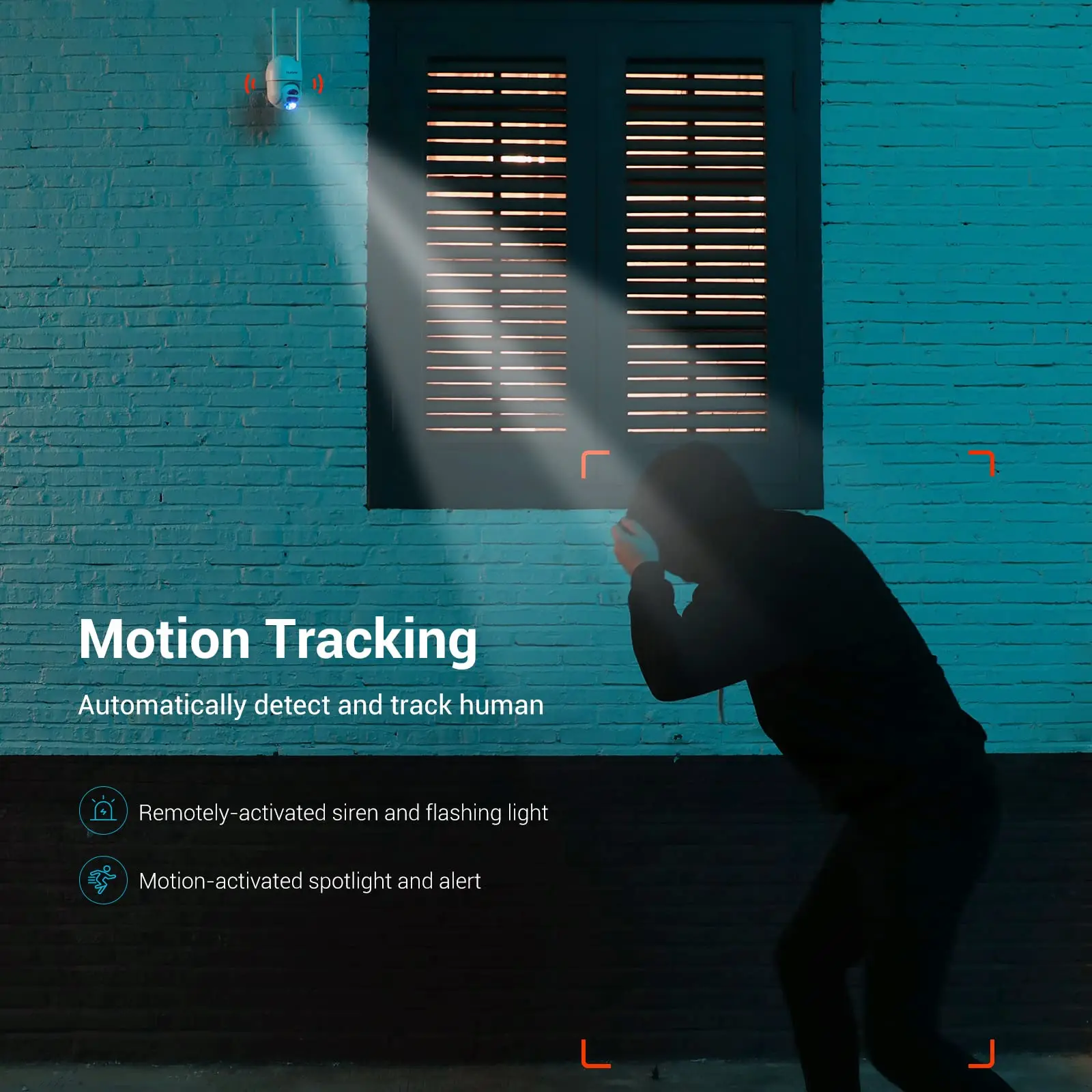 WiFi Night Vision Surveillance Wireless Home Security Dual-Lens Camera Outdoor Wireless PTZ Camera