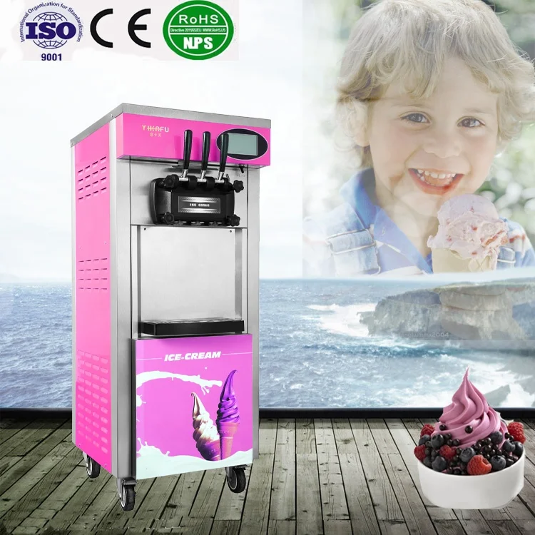 Comercial  Small Soft Automated Ice Cream Machine Maker Snow Ice-Cream Rolls Making Machine