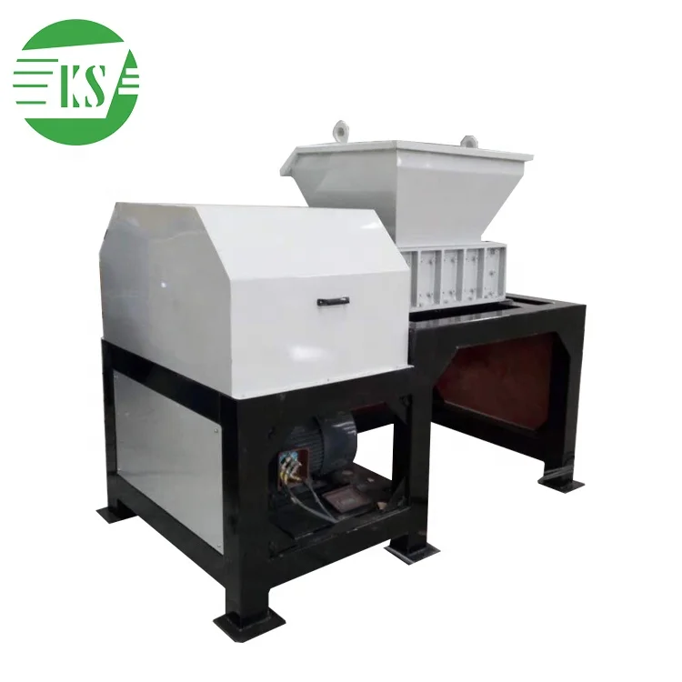 Keshang Customized Plastic Rubber Tire Hard Paper Pet Bottle Single Shaft Shredder Machines