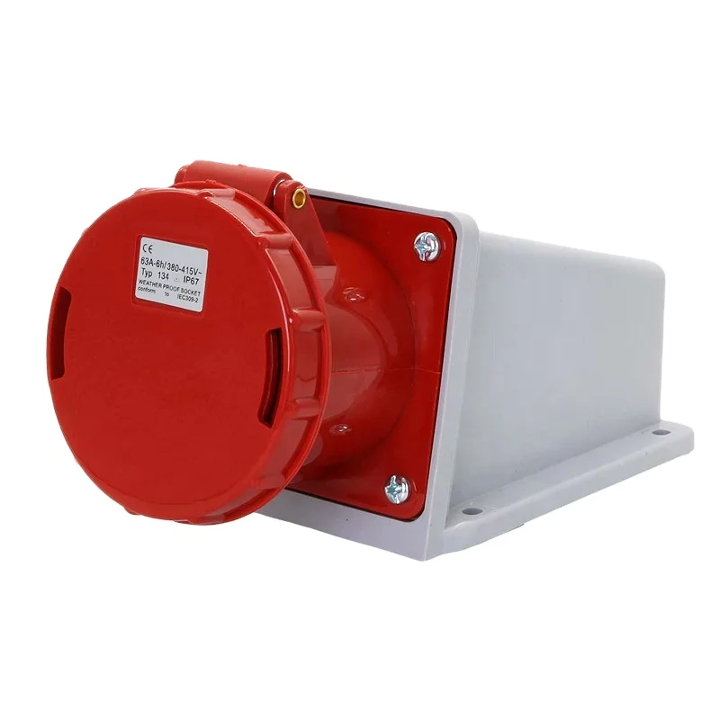 JOYELEC Coupler 380-415V 3P+E Waterproof Socket Industrial Plug Socket Connector IP67 63A