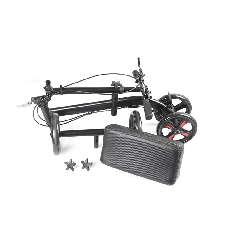 Rehabilitation therapy supplies adult standing knee walker adult foldable handicapped knee scooters
