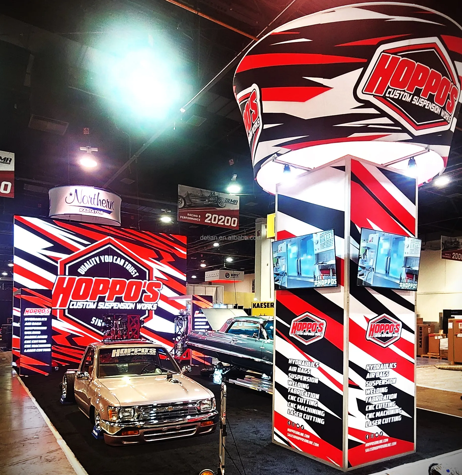 Portable Modular Trade Show Booth Display Stand from Shanghai Aluminum Frame with Tension Fabric for Indoor Use