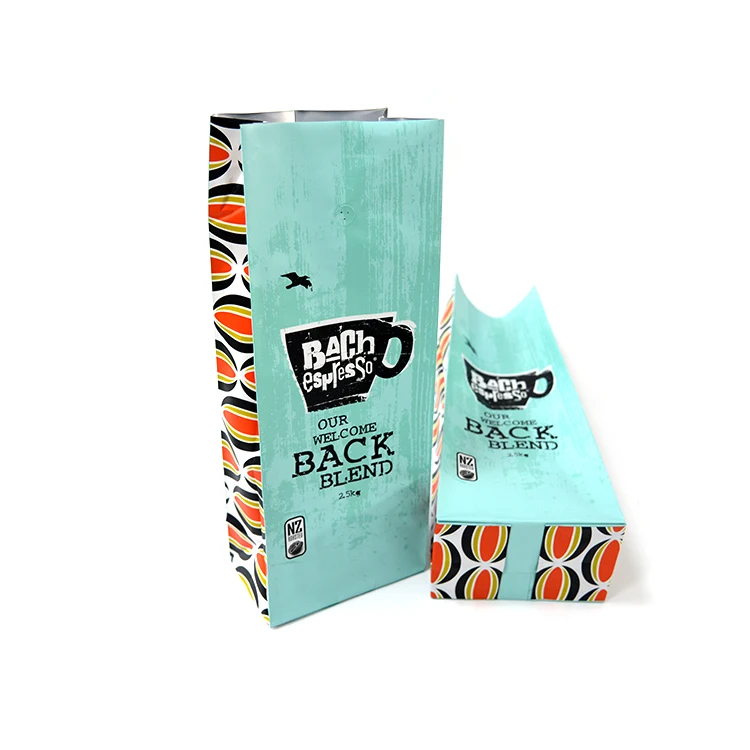 
Repertory Matte Finish Embossing Aluminum Foil Lined Gusseted Packaging Pocket Tear Zipper Top 1/2 Pounds Flat Bottom Coffee Bag 