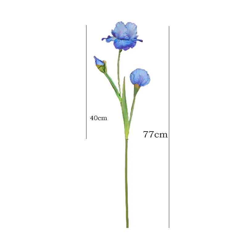 Cross-border simulation 3 fork Alice iris wedding hall floral decoration artificial flower model room ornament iris orchid
