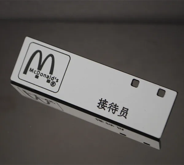 plastic flat hard pvc name badge