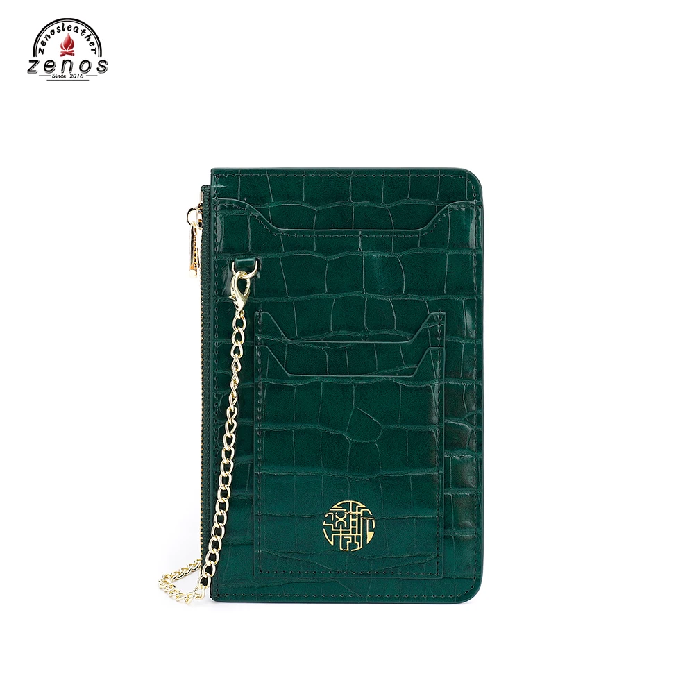Zenos, Прямая поставка с фабрики, роскошная сумка для телефона из крокодиловой кожи, кошельки, сумка через плечо с цепочкой, держатель для кредитных карт, чехол