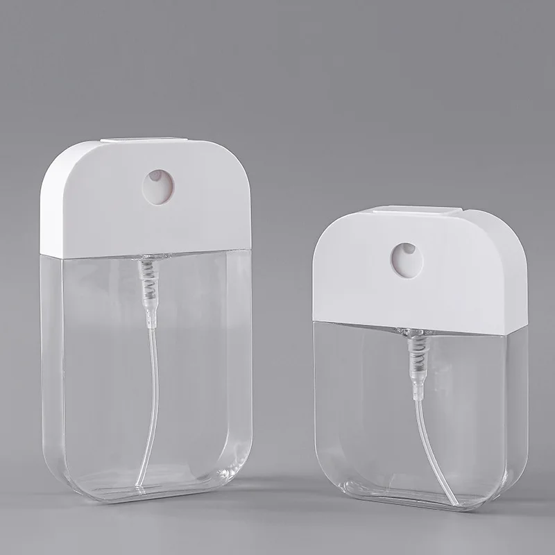 Custom 35ml 45ml 50ml PET Empty Cosmetic Perfume Bottle Plastic Credit Card Perfume Spray Bottle with Key Chain