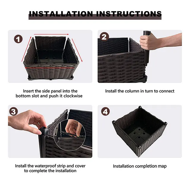 Wholesale Permeable Outdoor Square Flowers Vegetables raised garden beds for  Plants