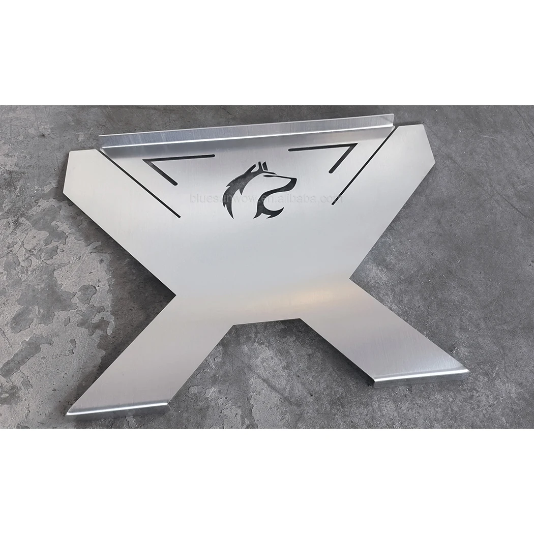 Custom Laser Cutting Logo Detachable Charcoal Camping Bbq Grill Parts Stainless Steel Sheet Metal Fabrication Bending Service