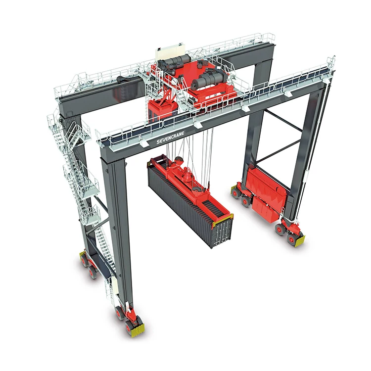 Double girder rail mounted or rubber tyred gantry crane for lifting and moving precast concrete bridge girder