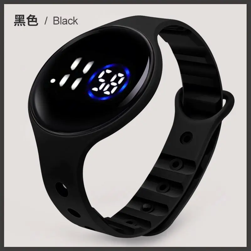 LED Wrist digital Watch Funny Watch Ultra-thin round touch waterproof student electronic watch for kids