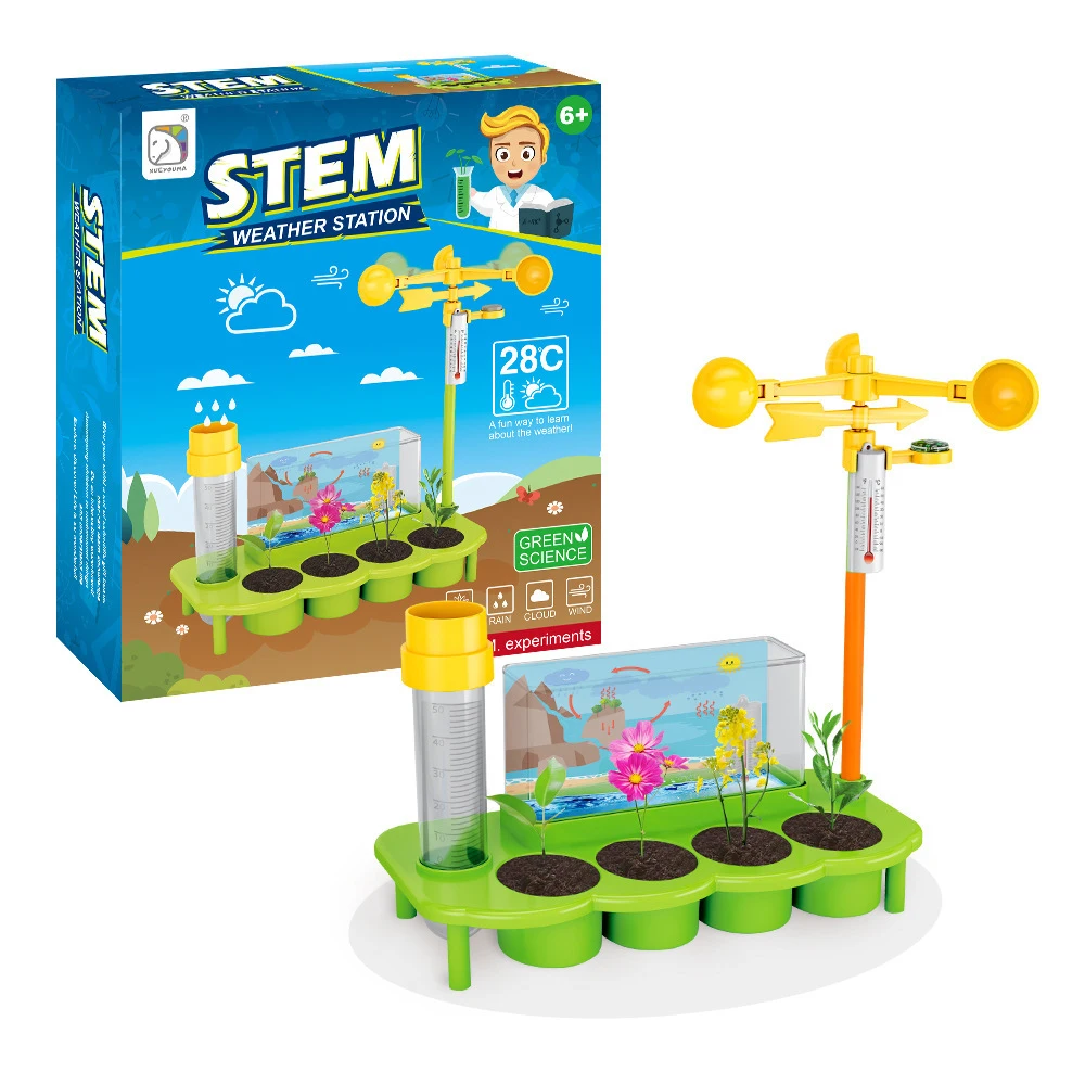 DIY Assembled Educational Toy Physics Experimental Kit  plant ecological weather station educational STEM toys for kids