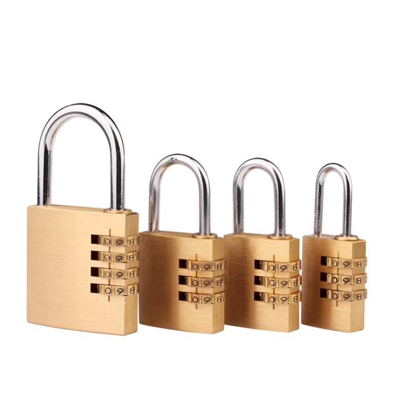 3,4 digit Resettable Number Custom Brass Combination Padlock  locker lock outdoor combo lock