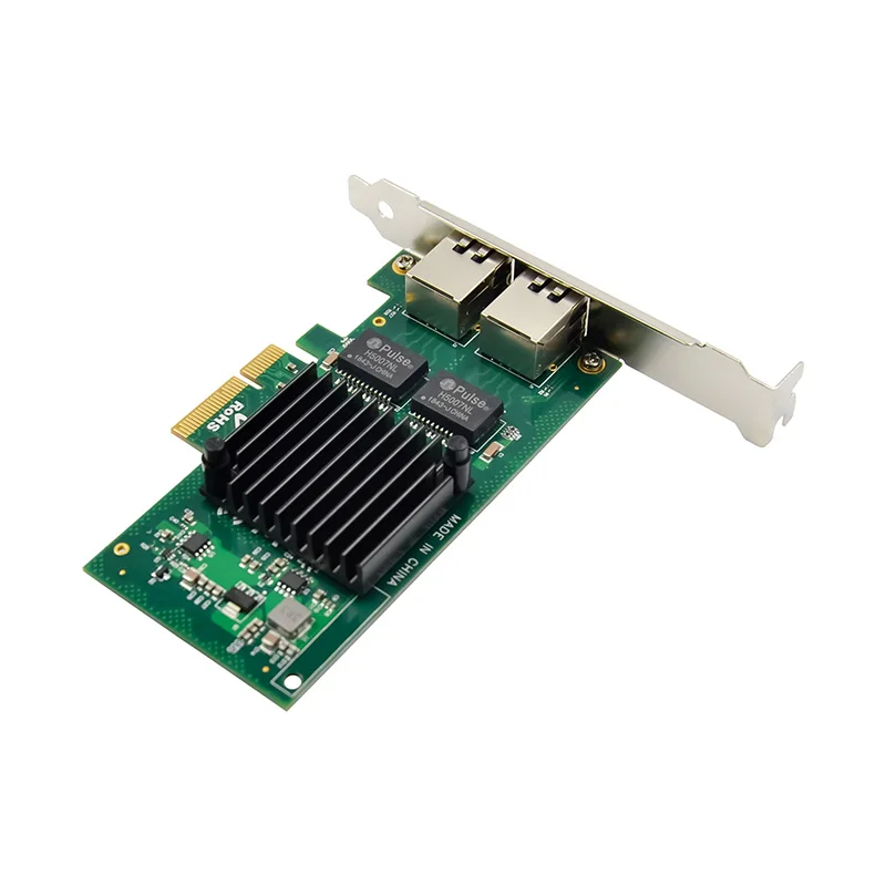 Factory Supplier New Brand Custom I350 AM2 Chipset 2 RJ45 Port 1G Network Adapter Card