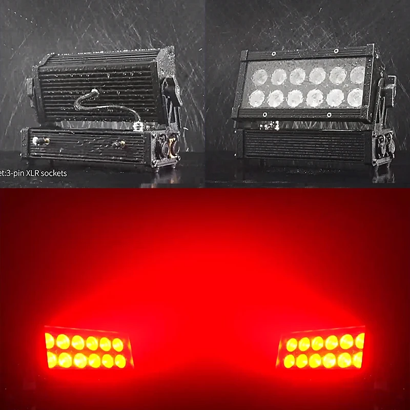 12PCS 18W City Color Light RGBW ip65 Waterproof Uplights Wash Led Garden Wedding Party Dj Lights Stage Light