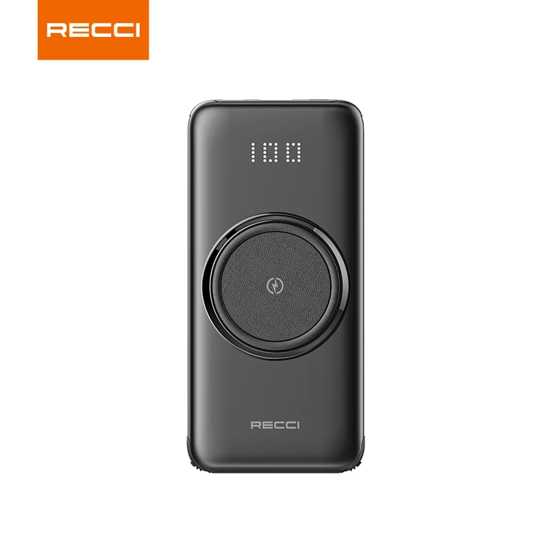 Hot Selling Portable LED Display Wireless Charger Fast Charging Power Bank 10000mAh Built-in 4 Cables Compatible with iPhone