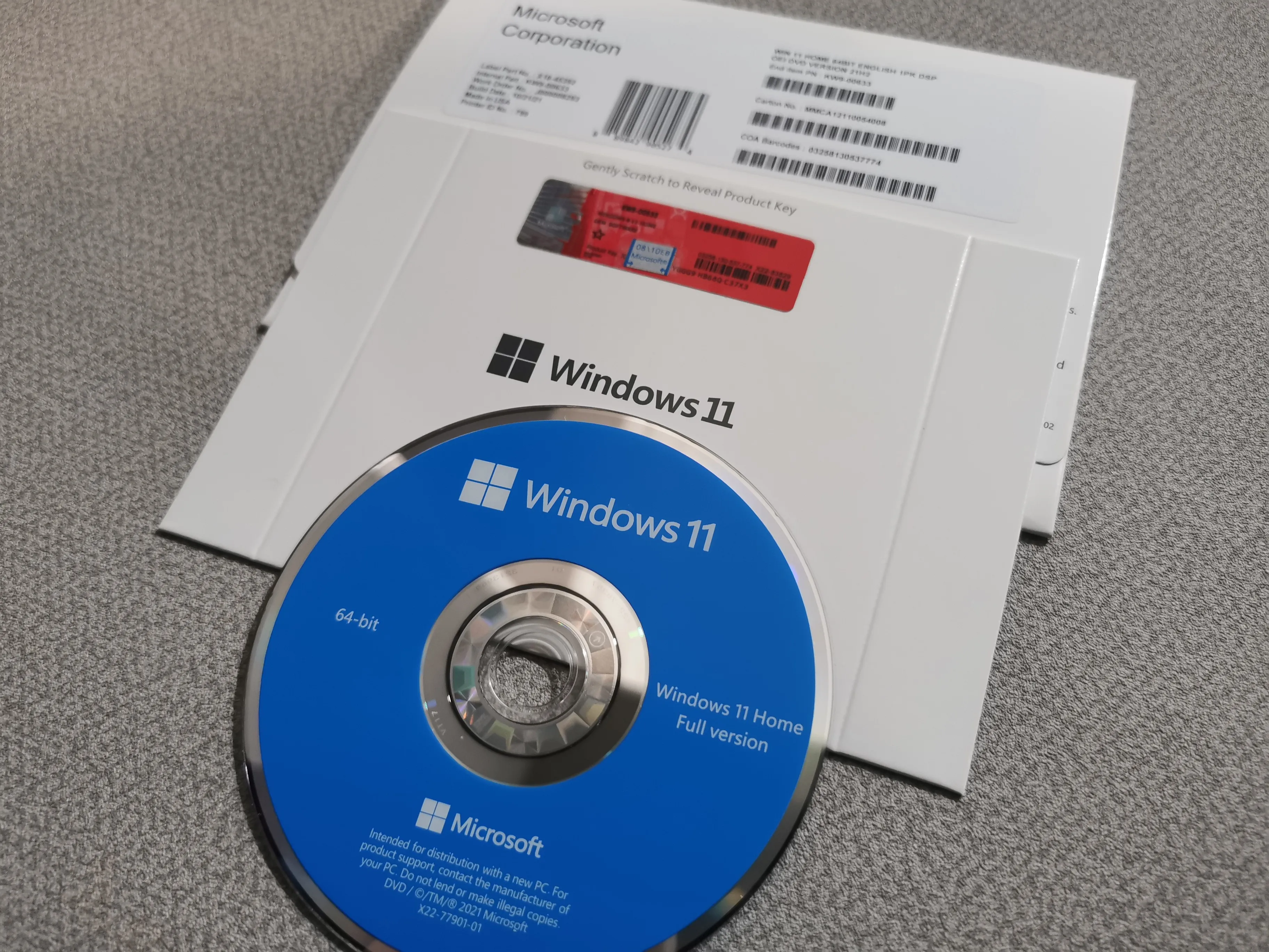 WIN 11 HOME 64BIT OEM Полный пакет Английский 1 PK DHL Бесплатная доставка