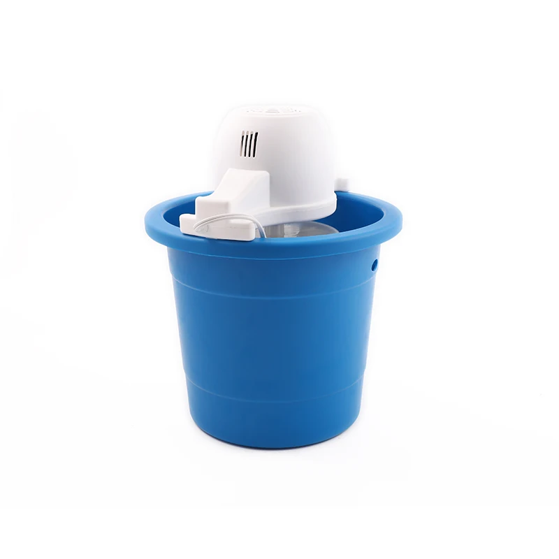 Low Power Home Portable High Efficiency Ice Cooling Kitchen DIY Round Frozen Fruit Yogurt Mix Plastic Ice Cream Maker