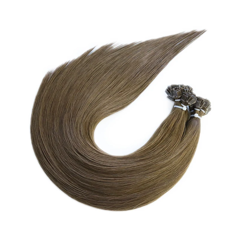 Virgin Russian Keratin Chocolate Color Hair Extensions Remy Double Drawn U Tip Flat Tip I Tip Hair Extension