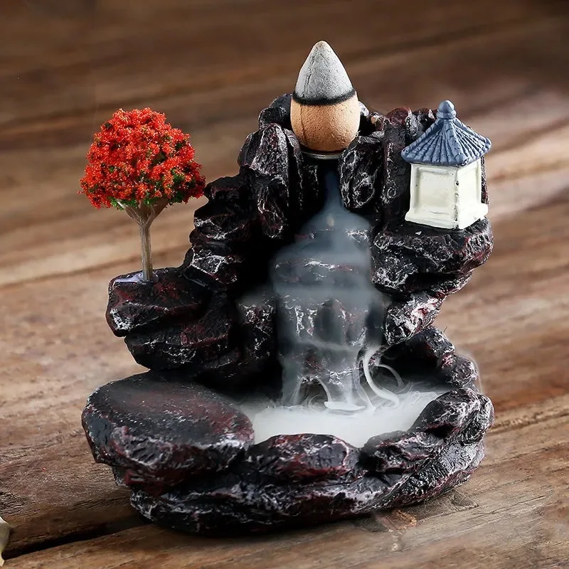 Ornaments Incense Burner Ceramic Backflow Censer Backflow Aromatherapy Incense Censer Holder For Home Reading Room Ornaments