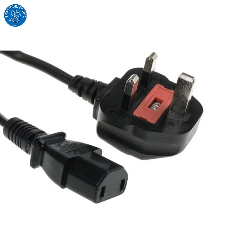  Sipu Англия Bsi утверждения Bs 1363 Uk Ac шнур питания 13a 250v 3 Pin в собранном виде штепсельная вилка с