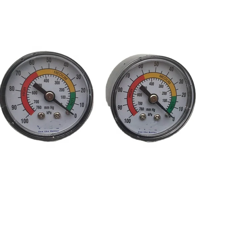 SKA-CQ023  Y40 760mmHg -0 Back Mounting Medical Vacuum Pressure Gauge