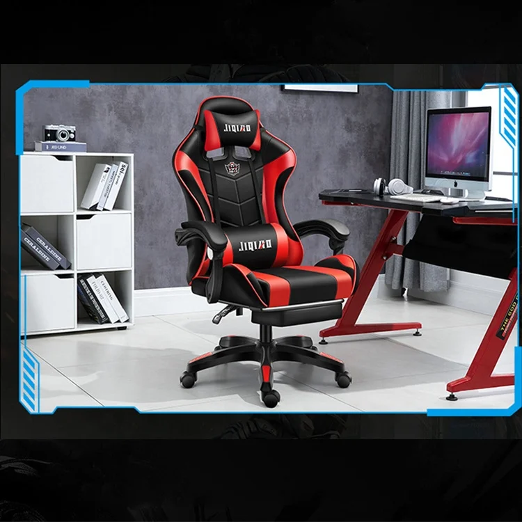 Silla Gamer Hotel Office Adjustable Chair Footrest Nylon Computer Gamer Leather Racing Office Led Chairs Gamer Cheap