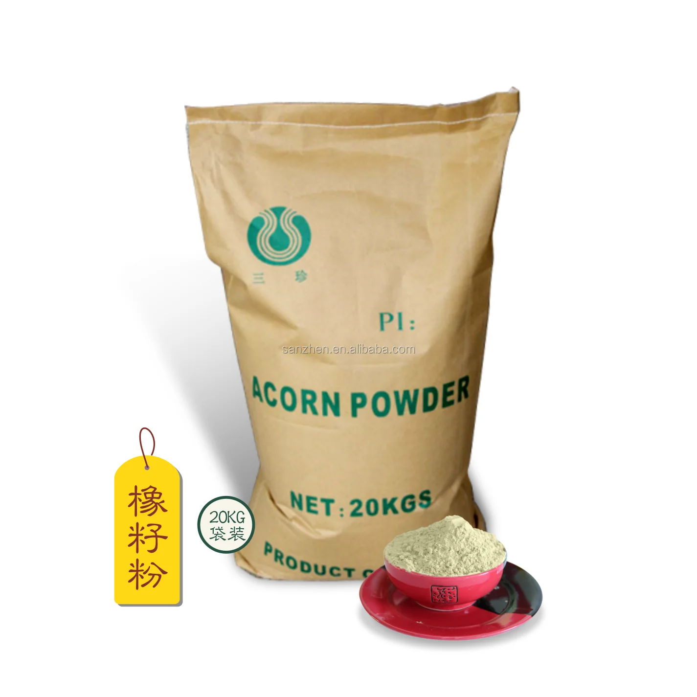 acorn kernel powder for noodles and bread or oak nuts flour of Chinese manufacture