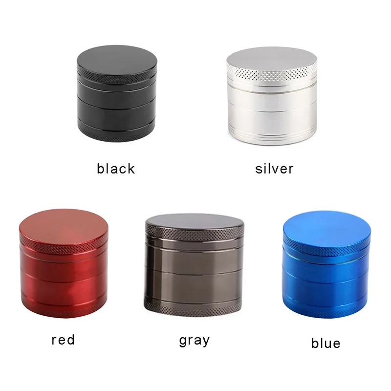 Custom logo Factory 40mm 4 Layers Metal Grinder Customized Spice Crusher Aluminum Herb Smoking Grinder