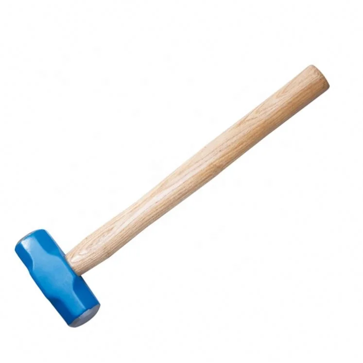 Sledge Hammer Blue Lacquered Surface And Wooden Handle