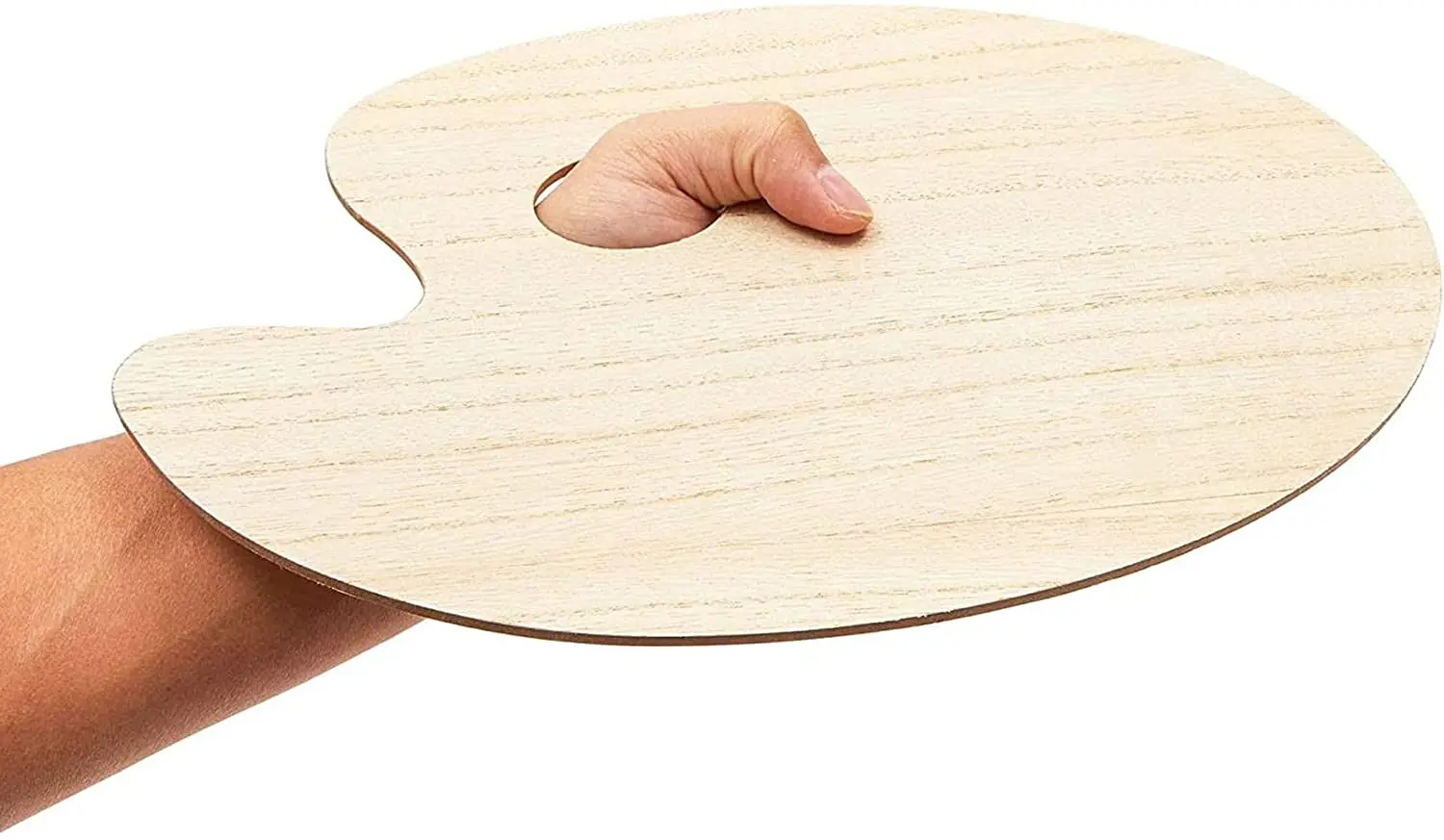 China Wholesale High Quality Unfinished wood Oval Shaped Wooden Non-Stick Oil wooden paint pallets