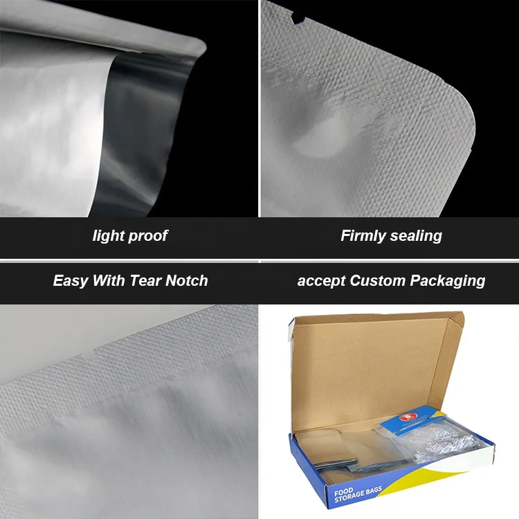 Free Sample Custom Printed Aluminum Foil Heat Seal Mylar Bags Sample Pack Sachet Mylar Bags with Oxygen Absorbers