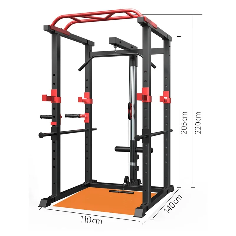 Squat and Bench Fitness Reality Squat Rack Power Cage with Optional Lat Pulldown & Leg Holdown Attachment | Squat and Bench Rack