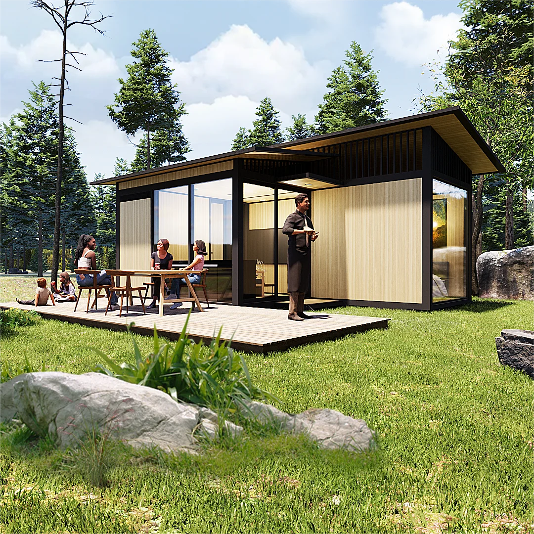 Customized aluminum OEM prefab mobile house villa luxury prefabricated house with factory price