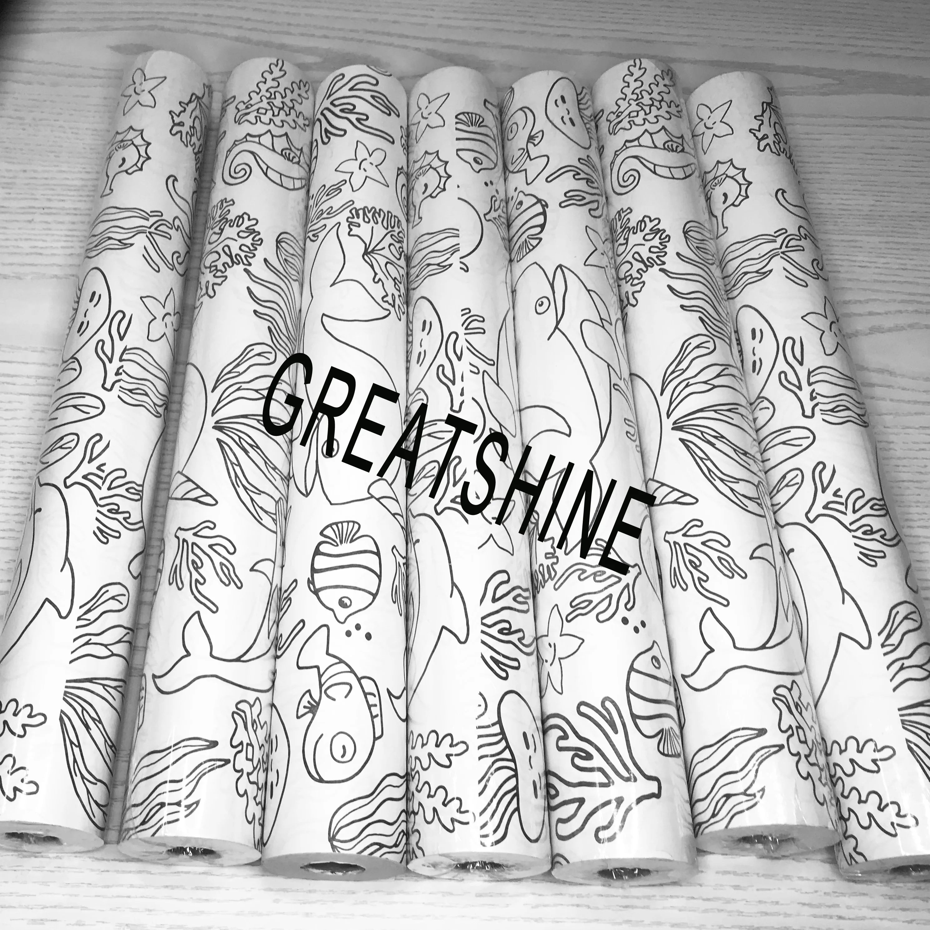 Customized Kid Painting Paper Roll Recycled Eco-friendly Drawing Paper Roll